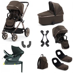 Babystyle Oyster 4 Tandem Primo Viaggio Lounge Travel System Bundle, Chocolate Velvet