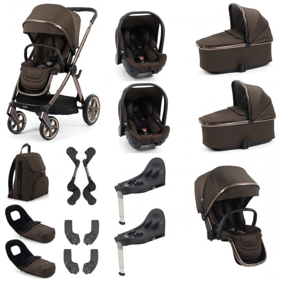 Babystyle Oyster 4 Twin Travel System Bundle, Chocolate Velvet Babystyle Oyster 4 Twin Travel System Bundle, Chocolate Velvet