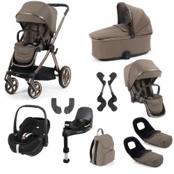Babystyle Oyster 4 Tandem Pebble 360 Pro Travel System Bundle, Mink