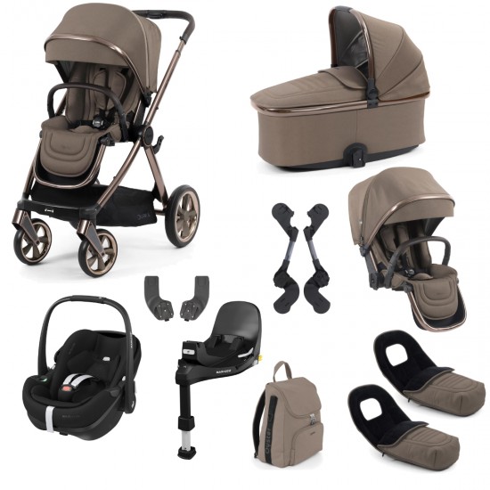 Babystyle Oyster 4 Tandem Pebble 360 Pro Travel System Bundle, Mink Babystyle Oyster 4 Tandem Pebble 360 Pro Travel System Bundle, Mink