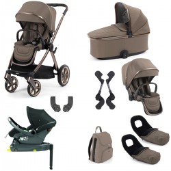 Babystyle Oyster 4 Tandem Primo Viaggio Lounge Travel System Bundle, Mink
