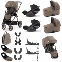 Babystyle Oyster 4 Twin Cloud T Travel System Bundle, Mink