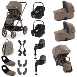 Babystyle Oyster 4 Twin Pebble 360 Pro Travel System Bundle, Mink