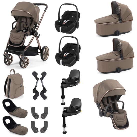 Babystyle Oyster 4 Twin Pebble 360 Pro Travel System Bundle, Mink Babystyle Oyster 4 Twin Pebble 360 Pro Travel System Bundle, Mink