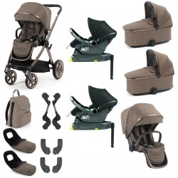 Babystyle Oyster 4 Twin Primo Viaggio Lounge Travel System Bundle, Mink