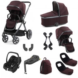 Babystyle Oyster 4 Tandem Cabriofix i-Size Travel System Bundle, Mulberry
