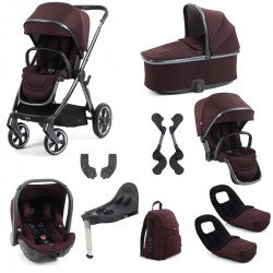 Babystyle Oyster 4 Tandem Travel System Bundle, Mulberry