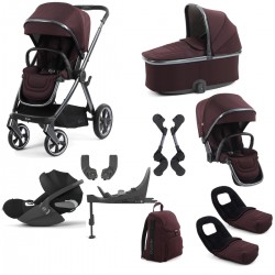 Babystyle Oyster 4 Tandem Cloud T Travel System Bundle, Mulberry