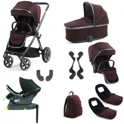 Babystyle Oyster 4 Tandem Primo Viaggio Lounge Travel System Bundle, Mulberry