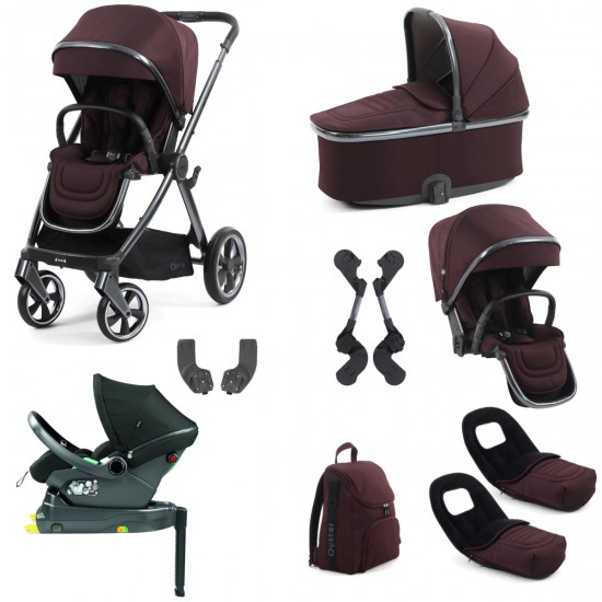 Babystyle Oyster 4 Tandem Primo Viaggio Lounge Travel System Bundle, Mulberry Babystyle Oyster 4 Tandem Primo Viaggio Lounge Travel System Bundle, Mulberry