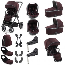 Babystyle Oyster 4 Twin Travel System Bundle, Mulberry
