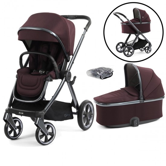 Babystyle Oyster 4 Pushchair + Carrycot, Mulberry Babystyle Oyster 4 Pushchair + Carrycot, Mulberry