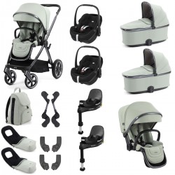 Babystyle Oyster 4 Twin Pebble 360 Pro Travel System Bundle, Pistachio
