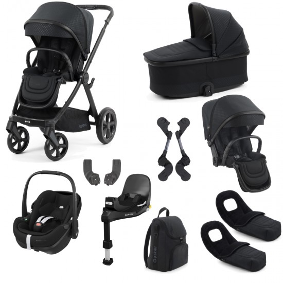 Babystyle Oyster 4 Tandem Pebble 360 Pro Travel System Bundle, Raven Babystyle Oyster 4 Tandem Pebble 360 Pro Travel System Bundle, Raven