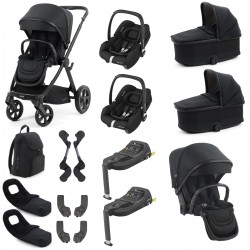 Babystyle Oyster 4 Twin Cabriofix i-Size Travel System Bundle, Raven