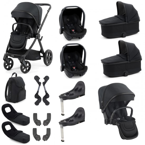 Babystyle Oyster 4 Twin Travel System Bundle, Raven Babystyle Oyster 4 Twin Travel System Bundle, Raven