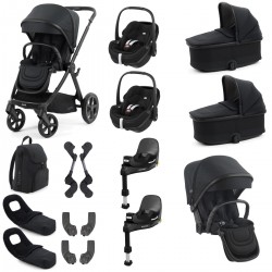 Babystyle Oyster 4 Twin Pebble 360 Pro Travel System Bundle, Raven