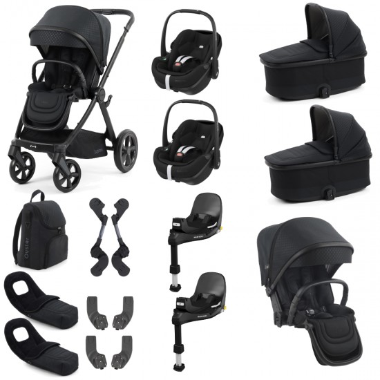 Babystyle Oyster 4 Twin Pebble 360 Pro Travel System Bundle, Raven Babystyle Oyster 4 Twin Pebble 360 Pro Travel System Bundle, Raven