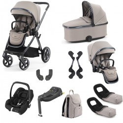 Babystyle Oyster 4 Tandem Cabriofix i-Size Travel System Bundle, Stone