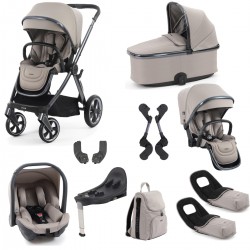 Babystyle Oyster 4 Tandem Travel System Bundle, Stone