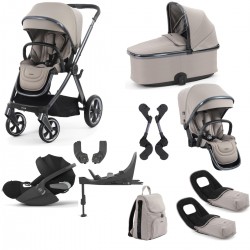 Babystyle Oyster 4 Tandem Cloud T Travel System Bundle, Stone