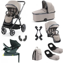 Babystyle Oyster 4 Tandem Primo Viaggio Lounge Travel System Bundle, Stone