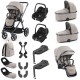 Babystyle Oyster 4 Twin Cabriofix i-Size Travel System Bundle, Stone Babystyle Oyster 4 Twin Cabriofix i-Size Travel System Bundle, Stone