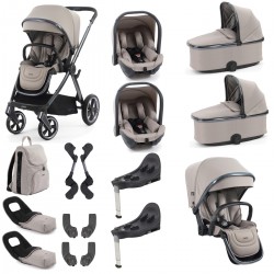Babystyle Oyster 4 Twin Travel System Bundle, Stone