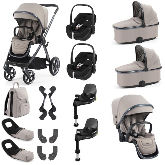 Babystyle Oyster 4 Twin Pebble 360 Pro Travel System Bundle, Stone Babystyle Oyster 4 Twin Pebble 360 Pro Travel System Bundle, Stone