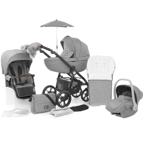 Babystyle Prestige 3 Special Edition 11 Piece Travel System Bundle, Nimbus Grey