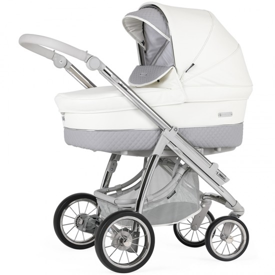 Bebecar Ip-Op Classic XL Trio 3 in 1 Travel System + Lie Flat Car Seat, Raincover & FREE Bag, Dove Grey