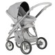 Bebecar Ip-Op Classic XL Trio 3 in 1 Travel System + Lie Flat Car Seat, Raincover & FREE Bag, Baby Blue