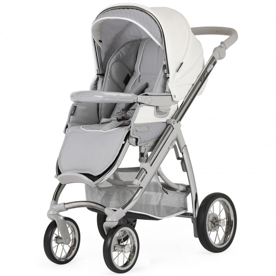 Bebecar Ip-Op Classic XL Trio 3 in 1 Travel System + Lie Flat Car Seat, Raincover & FREE Bag, Dove Grey