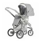 Bebecar Ip-Op Classic XL Duo 2 in 1 Pram + Raincover & FREE Bag, Silver Grey