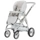 Bebecar Ip-Op Classic XL Duo 2 in 1 Pram + Raincover & FREE Bag, Silver Grey