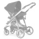 Bebecar Ip-Op Classic XL Travel System + Lie Flat Car Seat, Raincover, LA3 Kit & FREE Bag, Pewter