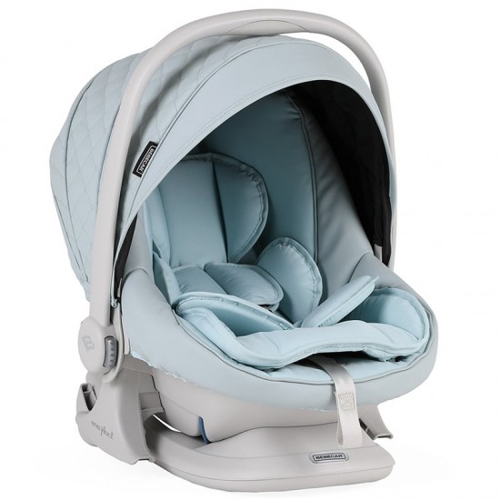 Bebecar Ip-Op Classic XL Trio 3 in 1 Travel System + Lie Flat Car Seat, Raincover & FREE Bag, Baby Blue