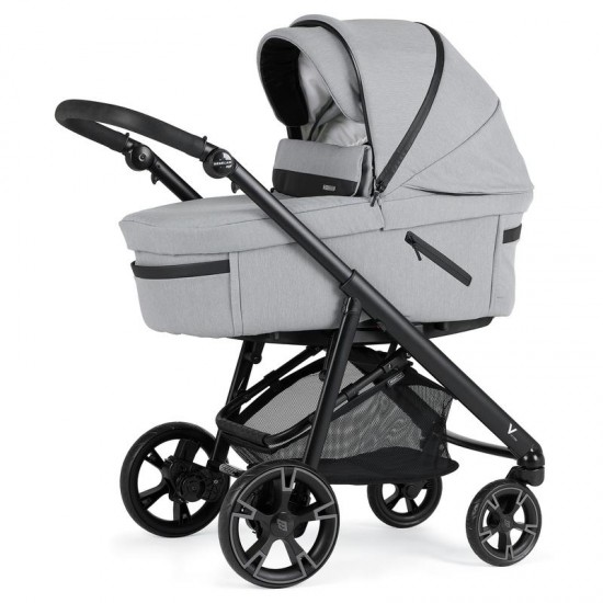 Bebecar V Cross Sport Complete Travel System + Lie Flat Car Seat, Raincover & LA3 Kit, Cloud Grey - 2025 BLACK FRIDAY DEAL