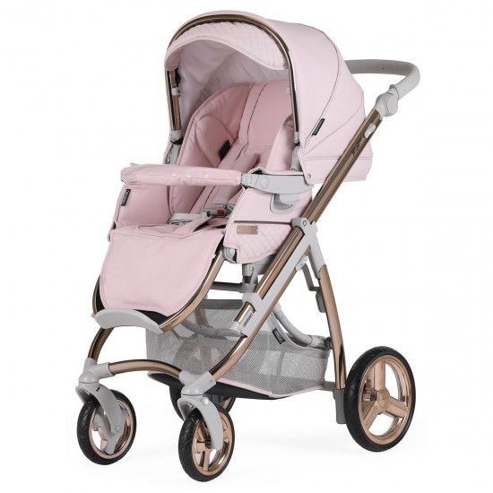 Bebecar Ip-Op Classic XL Trio 3 in 1 Travel System + Lie Flat Car Seat, Raincover & FREE Bag, Rose Blush