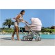 Bebecar Ip-Op Classic XL Trio 3 in 1 Travel System + Lie Flat Car Seat, Raincover & FREE Bag, Rose Blush