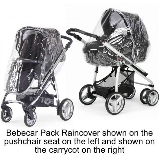 Bebecar Ip-Op Classic XL Duo 2 in 1 Pram + Raincover & FREE Bag, Silver Grey