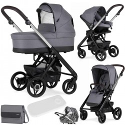 Bebecar Compact Trio 3 in 1 Travel System + Raincover & FREE Bag, Earl Grey
