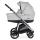 Bebecar Flowy Trio 3 in 1 Travel System + Raincover, FREE Bag & Footmuff, Light Grey / Chrome