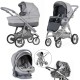 Bebecar Ip-Op Classic XL Trio 3 in 1 Travel System + Lie Flat Car Seat, Pewter Bebecar Ip-Op Classic XL Trio 3 in 1 Travel System + Lie Flat Car Seat, Pewter