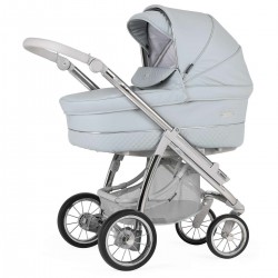 Bebecar Ip-Op Classic XL Trio 3 in 1 Travel System + Lie Flat Car Seat, Raincover & FREE Isofix Base, Baby Blue