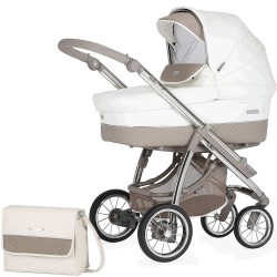 Bebecar Ip-Op Classic XL Duo 2 in 1 Pram + Raincover & FREE Bag, Iced Mocha