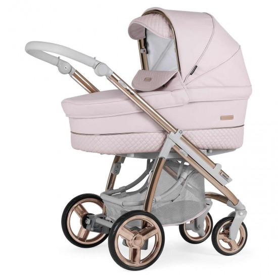 Bebecar Ip-Op Classic XL Trio 3 in 1 Travel System + Lie Flat Car Seat, Raincover & FREE Bag, Rose Blush