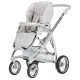 Bebecar Ip-Op Classic XL Trio 3 in 1 Travel System + Lie Flat Car Seat, Raincover & FREE Bag, Silver Grey