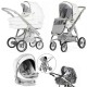 Bebecar Ip-Op Classic XL Trio 3 in 1 Travel System + Lie Flat Car Seat, White Delight Bebecar Ip-Op Classic XL Trio 3 in 1 Travel System + Lie Flat Car Seat, White Delight