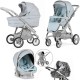 Bebecar Ip-Op Classic XL Trio 3 in 1 Travel System + Lie Flat Car Seat, Baby Blue Bebecar Ip-Op Classic XL Trio 3 in 1 Travel System + Lie Flat Car Seat, Baby Blue